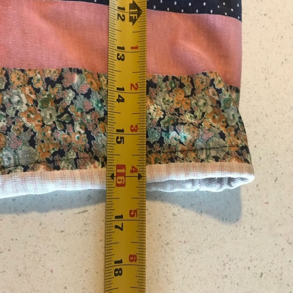 Vintage Xtrovert Cropped Top Women’s Floral Striped Shirt Adjustable Waist Xs-S. - Picture 12 of 14